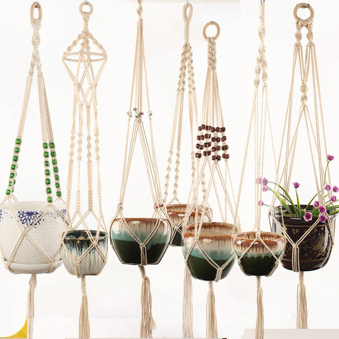 Hot sales 100% handmade macrame plant hanger flower /pot hanger for wall decoration countyard garden